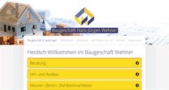 Desktop Screenshot of baugeschaeft-wehner.de